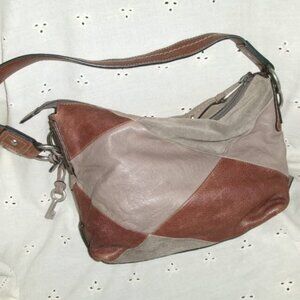 Fossil ~ vintage patchwork leather shoulder bag